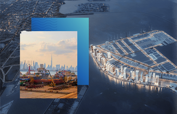 Dubai Maritime City waterfront development presentation and corporate website design project by Prism Digital Dubai