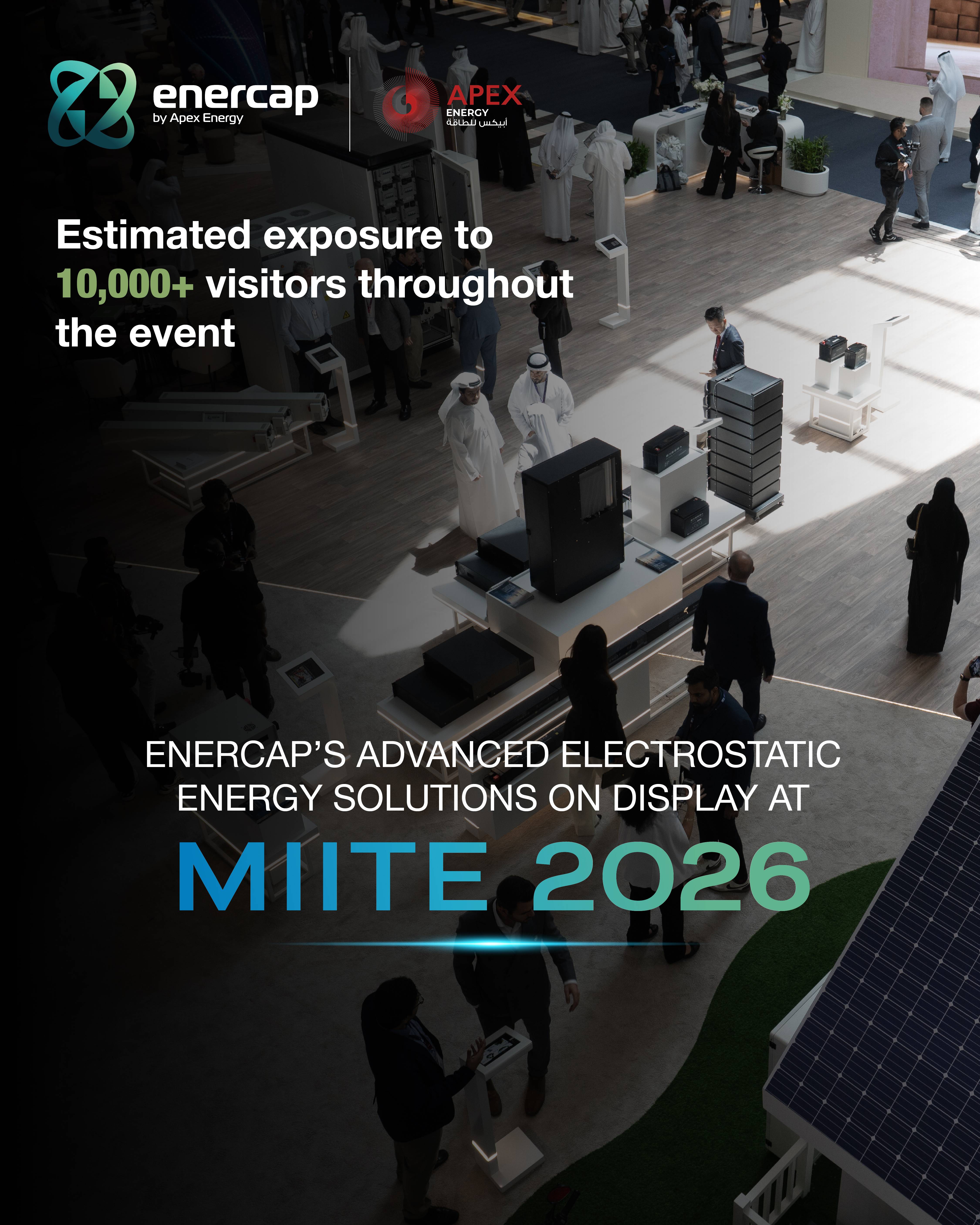 Executives signing a partnership agreement between Enercap by Apex Energy and Gulf Nova Energy Solutions at MIITE 2026.