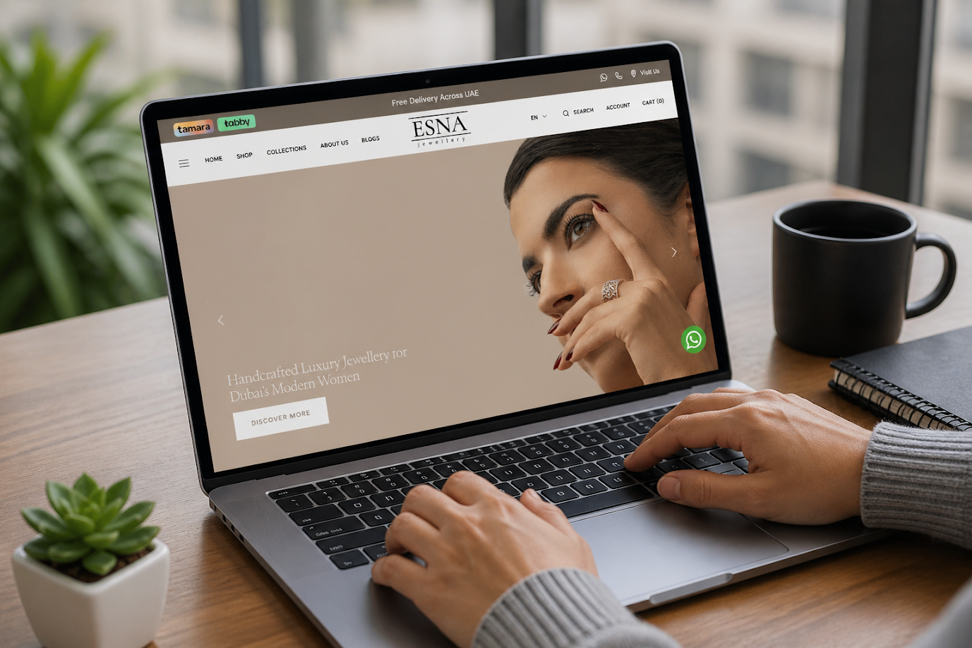 Scalable Jewellery e-Commerce Experience for Esna through SEO & Web Development