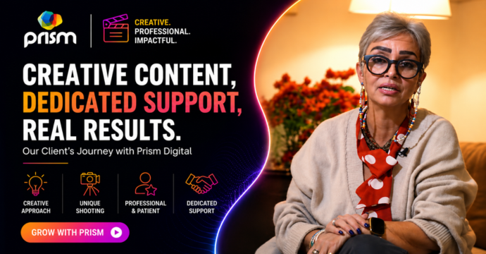 Lulu testimonial highlighting Prism Digital’s creative content production, professional video shoots, social media growth strategy, and dedicated digital marketing support in Dubai